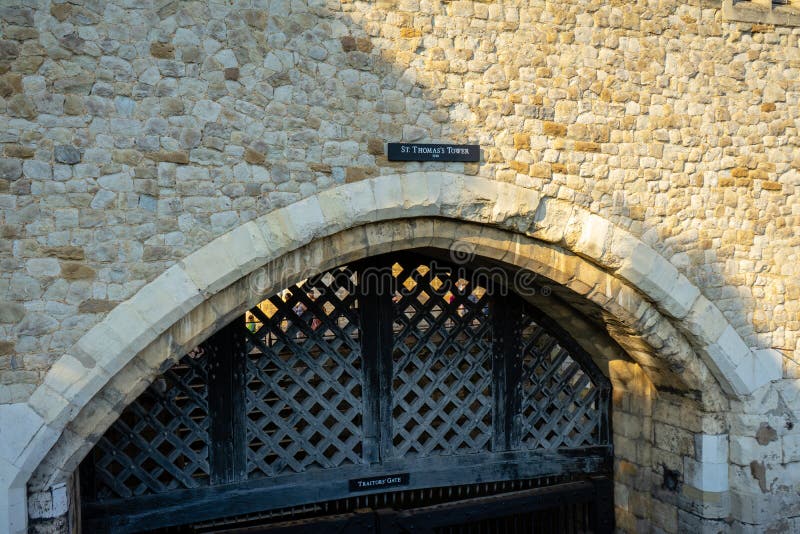 Traitors gate in London, UK royalty free stock photo