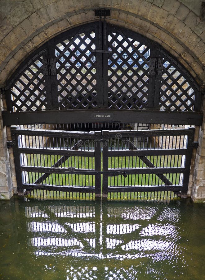 Traitors Gate at the Tower of London stock images