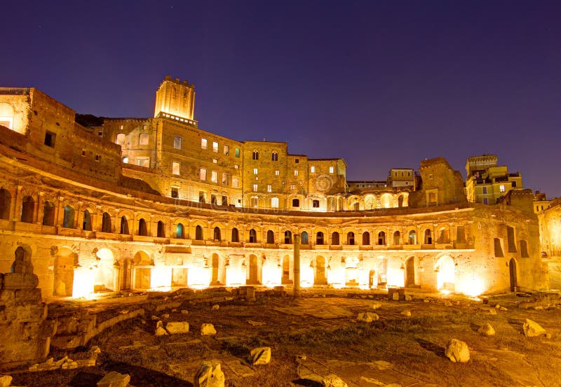 Panorama Forum Romanum Night Photos - Free & Royalty-Free Stock Photos