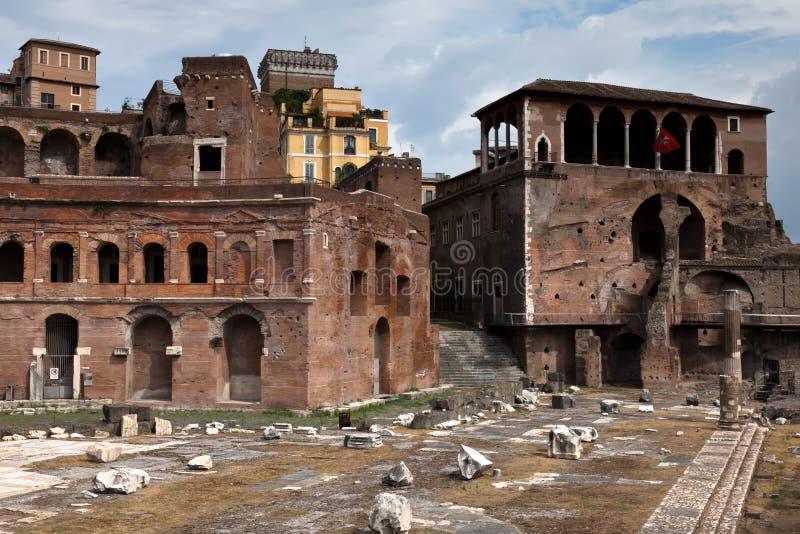 Trajan's Markets in Rome, Italy stock photos