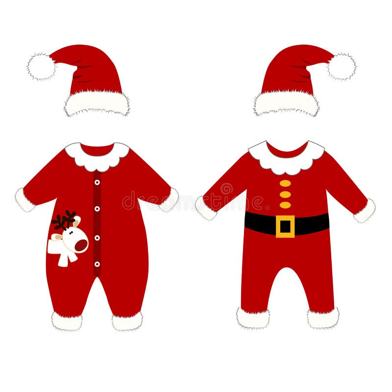 Traje Del Mameluco Trajes De La Navidad Para Los Niños Ilustración del Vector - Ilustración de modelo: 101925200