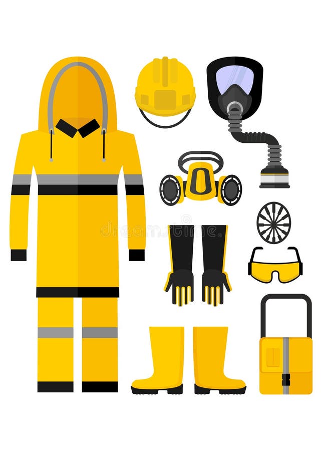 Traje Químico De La Protección Del Workwear Ilustración del Vector -  Ilustración de fondo, muestra: 70418000