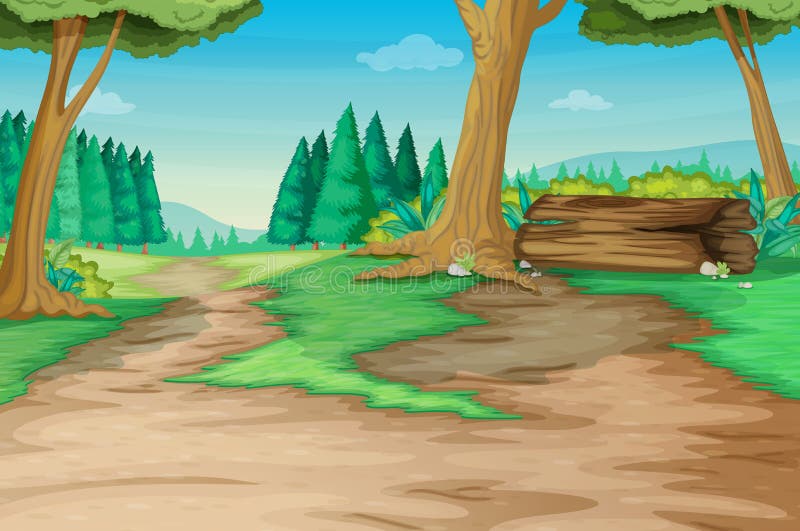 Trajeto de floresta ilustração royalty free Trajeto de floresta ilustração royalty free