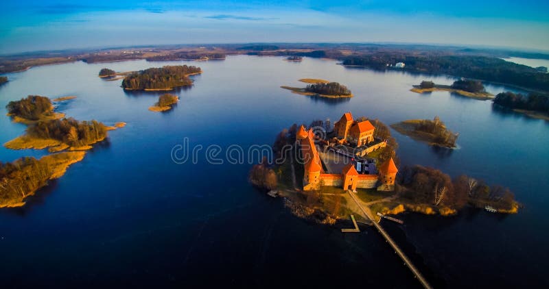 Trakai castle and lake islands