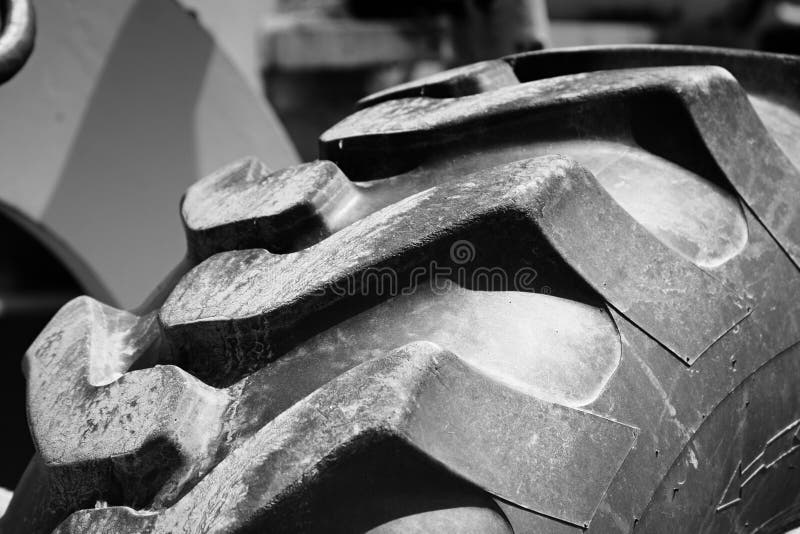 Close up of a heavy treads on truck tire. Close up of a heavy treads on truck tire