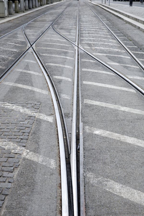 Tram Tracks in Dublin