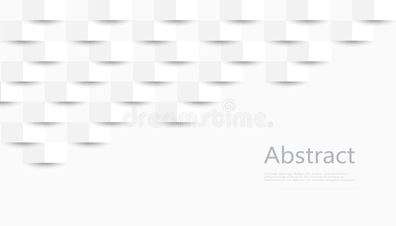 Trama astratta bianca Sfondo vettoriale Lo stile 3d della carta può essere utilizzato per la progettazione del coperchio, del lib
