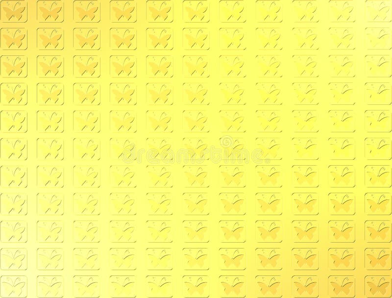 Trama con farfalla in fogli d'oro di forma rettangolare. royalty illustrazione gratis