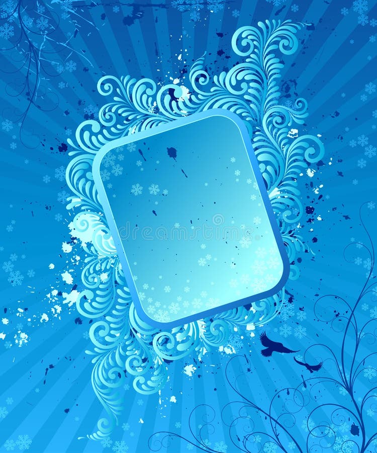Cadre d'hiver abstrait illustration de vecteur