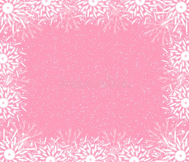 Fine rosy frame of snowflakes. Fine rosy frame of snowflakes