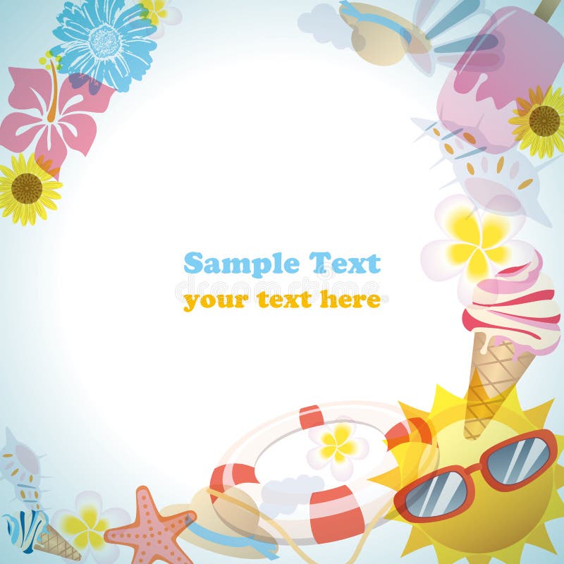 Cadre d'été illustration de vecteur