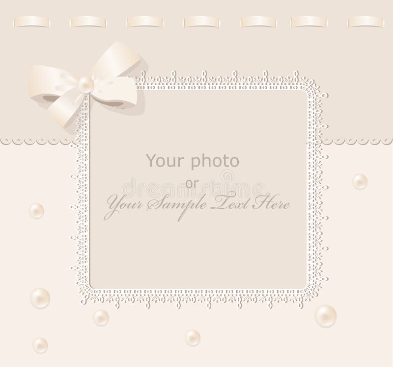 Trame de mariage de salutation de vecteur pour la photo illustration libre de droits Trame de mariage de salutation de vecteur pour la photo illustration libre de droits