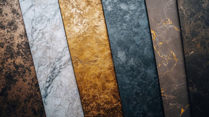 Trame di marmo metallico : Grigio Brown e nero royalty illustrazione gratis