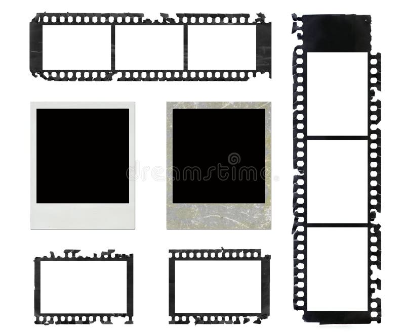 Trames polaroïd et positionnement grunge de film négatif illustration de vecteur Trames polaroïd et positionnement grunge de film négatif illustration de vecteur