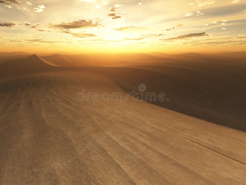 Tramonto del deserto illustrazione vettoriale Tramonto del deserto illustrazione vettoriale