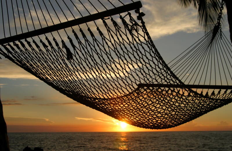 Tramonto del Hammock immagini stock Tramonto del Hammock immagini stock