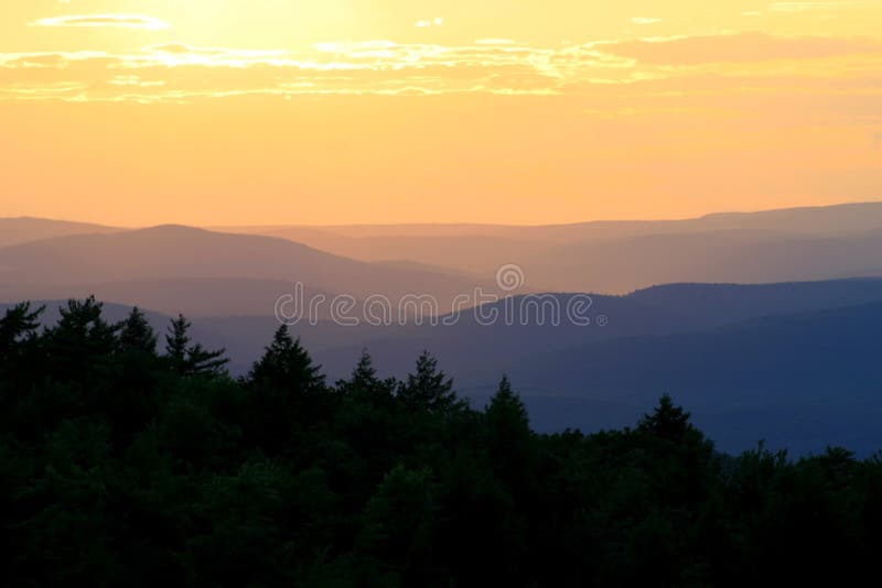 Tramonto della sosta di Minnewaska fotografia stock Tramonto della sosta di Minnewaska fotografia stock