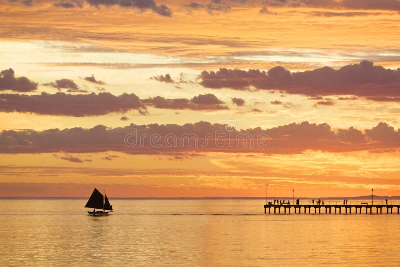 Tramonto della spiaggia fotografie stock Tramonto della spiaggia fotografie stock