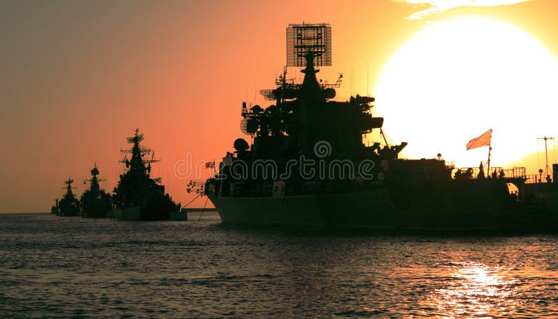 Tramonto di battaglia immagine stock Tramonto di battaglia immagine stock