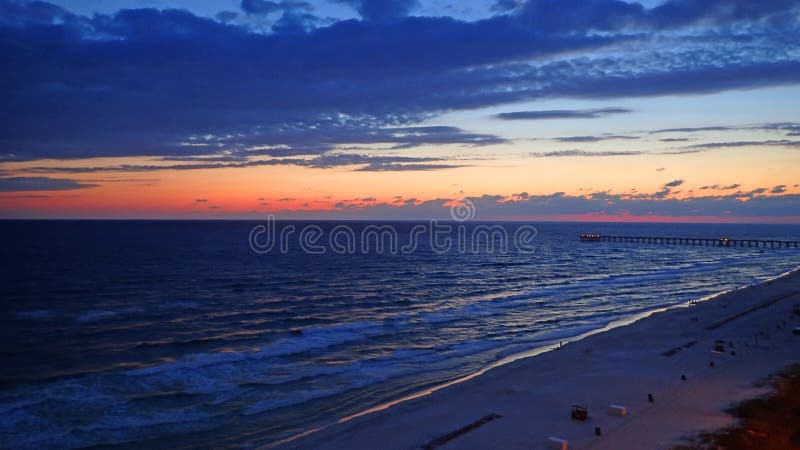 Tramonto sulla spiaggia Florida di Panamá immagini stock libere da diritti Tramonto sulla spiaggia Florida di Panamá immagini stock libere da diritti