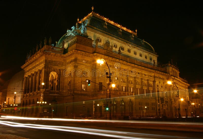 Tramway in the night