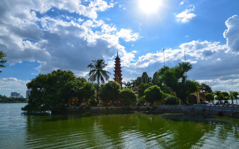 Tran Quoc Pagoda in Hanoi, Vietnam Stock Image - Image of hanoi ...