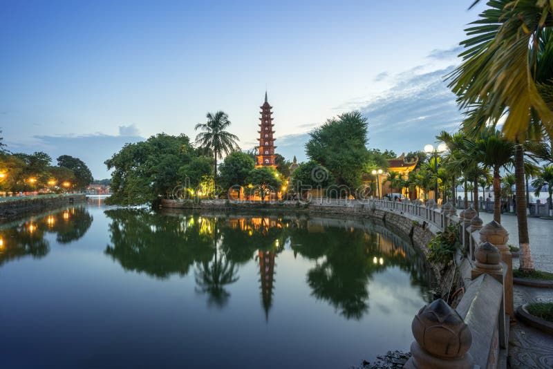 Tran Quoc Pagoda during Sunset Time, the Oldest Temple in Hanoi ...