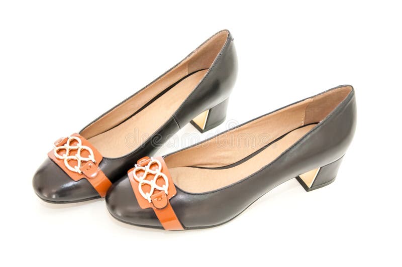 Trandy Womens Shoes in Black Colour. Stock Image Image of background