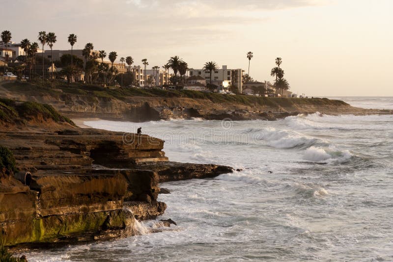 Tranquil California Coastline during a Sunset royalty free stock photo