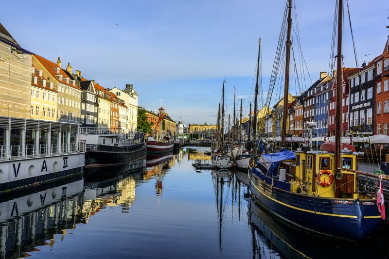 Tranquil Scandinavian Harbor with Water Reflections Editorial Photo ...
