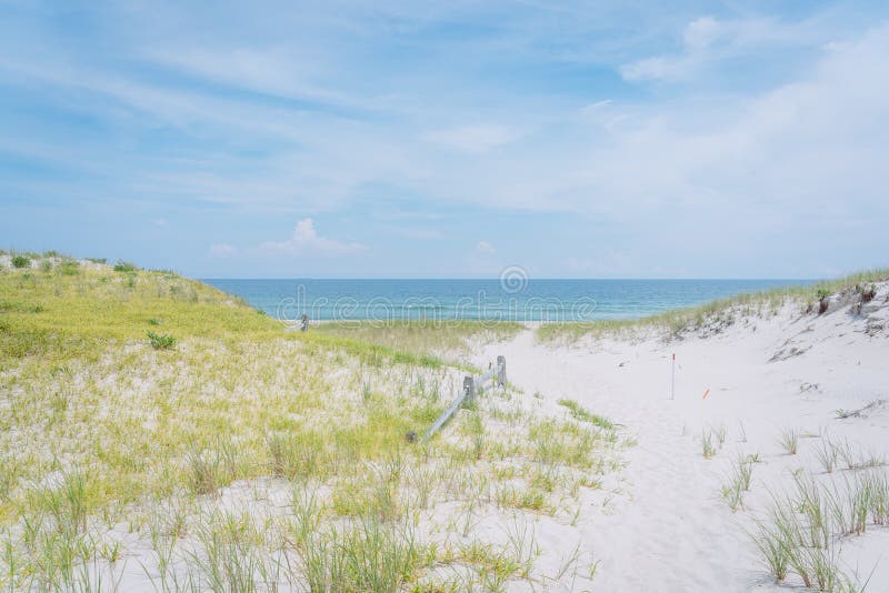 Calming Peaceful Scene with white sand beach view NJ new jersey