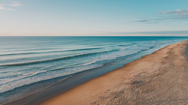 Tranquillità con spiaggia di sandy illustrazione di stock