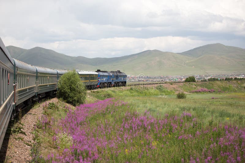 Trans Mongolian Train exotic travel, Mongolia royalty free stock photography Trans Mongolian Train exotic travel, Mongolia royalty free stock photography