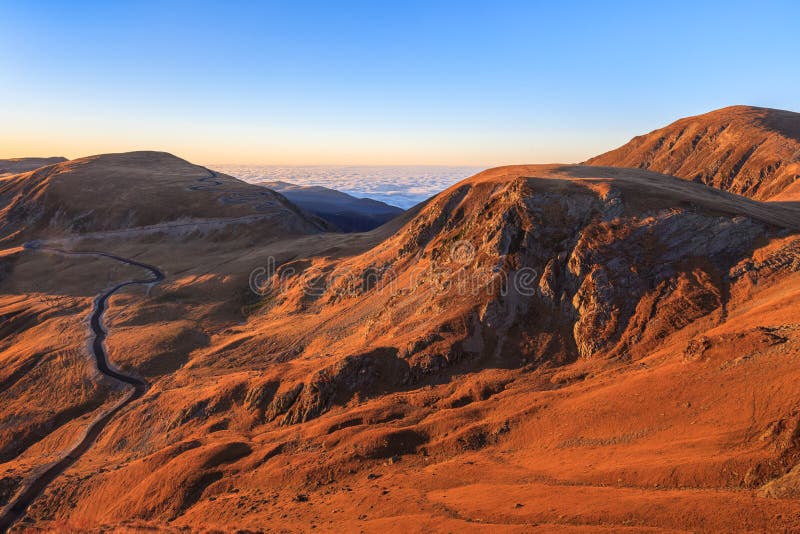 Transalpina road in Parang Mountains in Romania. Transalpina stock images, royalty-free photos and pictures