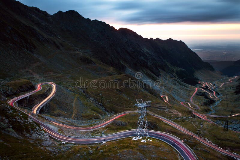 Transfagarasan Highway by night