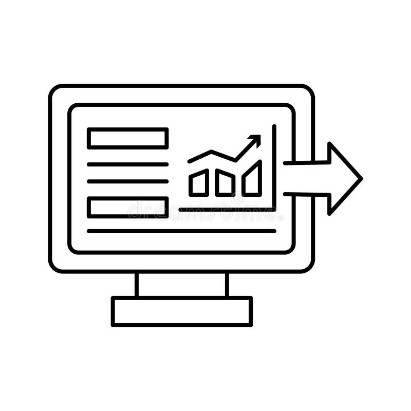 Transfer a presentation from a computer stock illustration