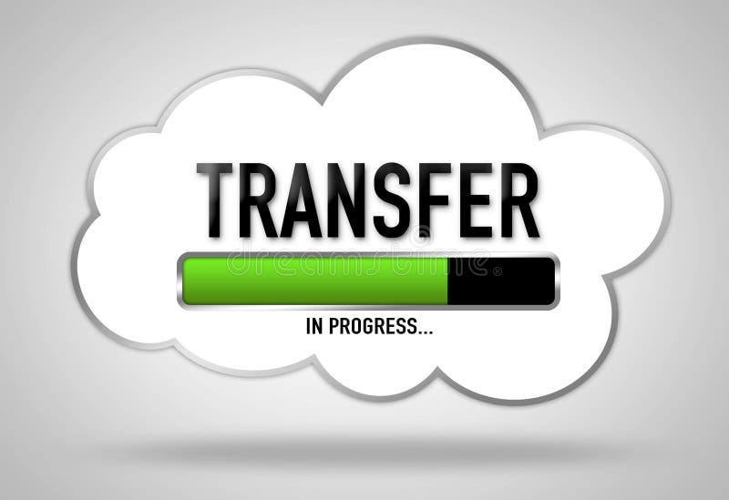 Transfer in progress stock illustration. Illustration of global - 123802858