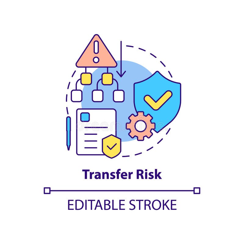 Transfer risk concept icon stock vector. Illustration of consequences
