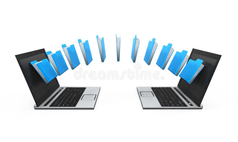 Transferência dos dados do portátil ilustração do vetor Transferência dos dados do portátil ilustração do vetor
