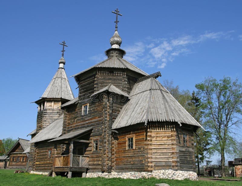 Transfiguration Church from village Kozliatyevo stock images