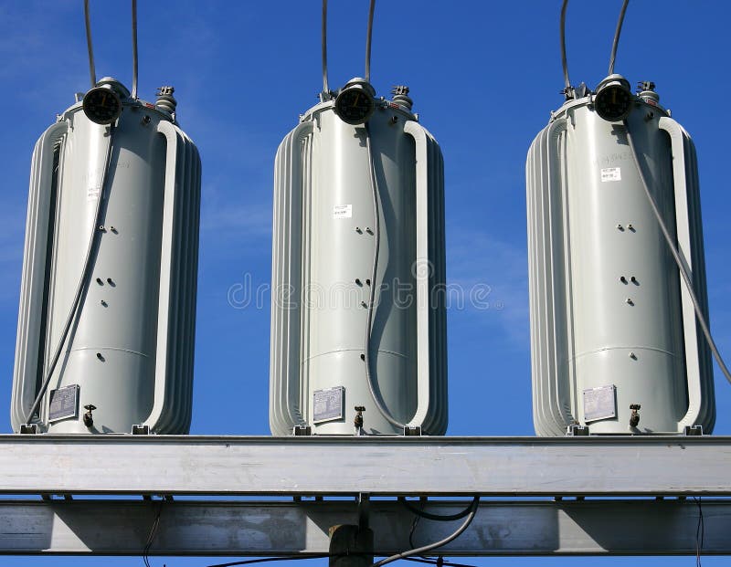 Transformateurs de puissance électrique images libres de droits
