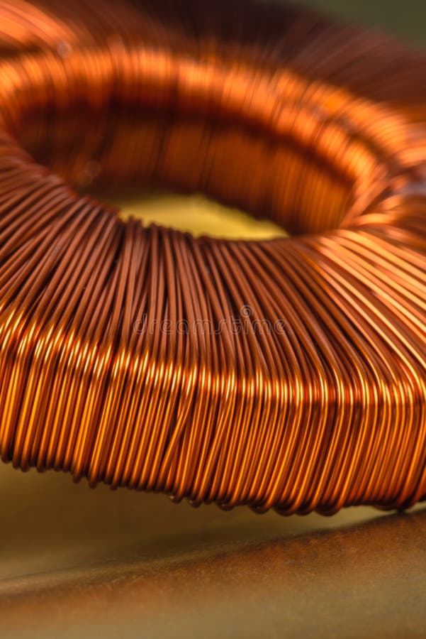 Transformer Copper Coil Inductor Stock Image Image of impedance