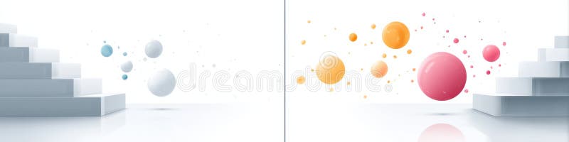Transforming from system dependency to flexibility through vibrant creativity and inspiring visuals stock images