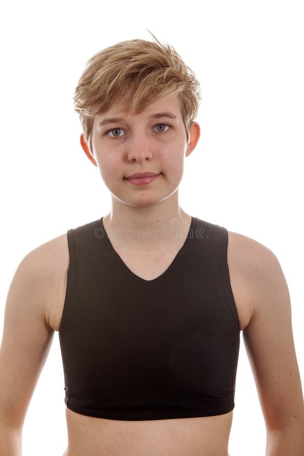 Transgender Boy in Wearing Binder and Neck Tie Stock Photo Image of