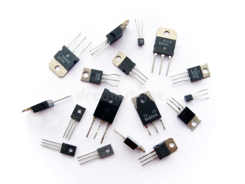 Transistor semiconductor electronics bunch