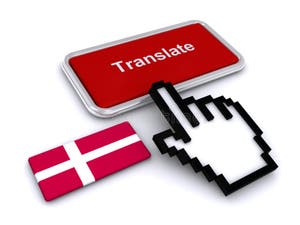 Denmark Language Sign Icon DK Translation Stock Vector Illustration 