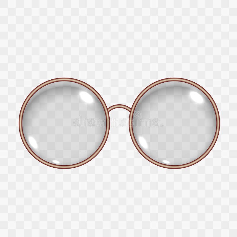 Round Empty Eye Glasses with Lens