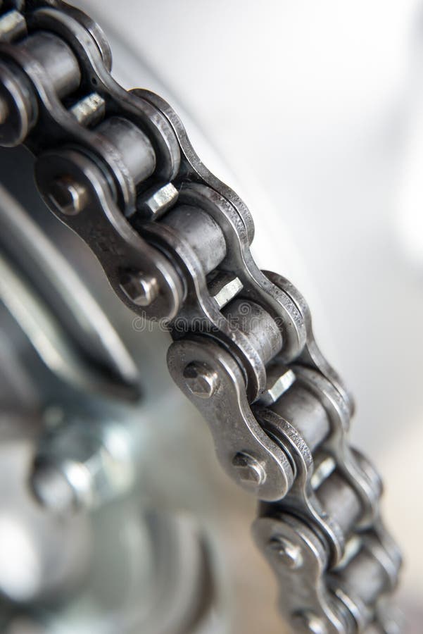 Transmission Chain of a Motorcycle Stock Image Image of wheels