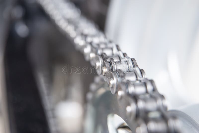 Transmission Chain of a Motorcycle Stock Image Image of compasses