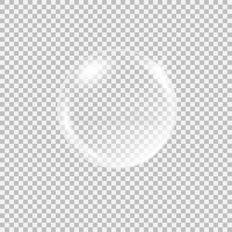 Transparant glasgebied met glans en hoogtepunten vector illustratie Transparant glasgebied met glans en hoogtepunten vector illustratie